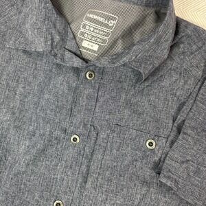 Merrell Opti-Wick UPF 30+ Men's Medium Button Up Top Short Sleeve‎ Performance